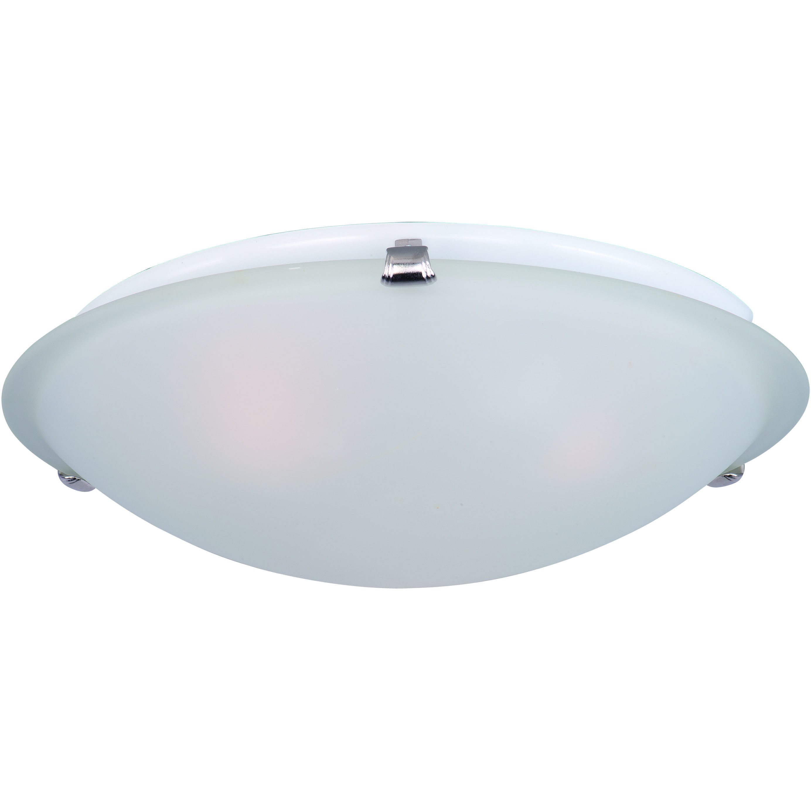 Malaga 3 Light 16 inch Satin Nickel Flush Mount Ceiling Light in Frosted