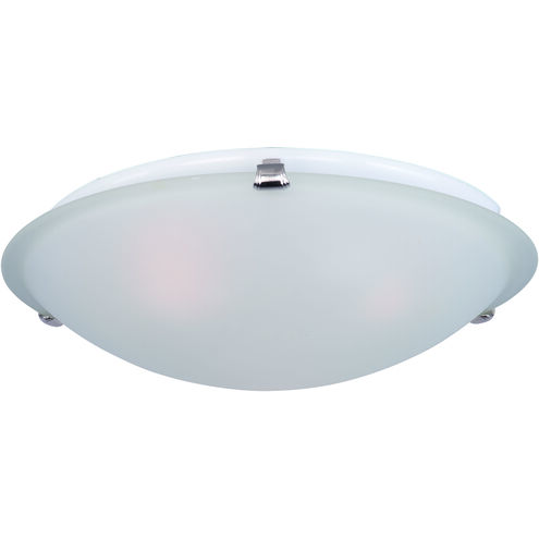 Malaga 3 Light 16 inch Satin Nickel Flush Mount Ceiling Light in Frosted