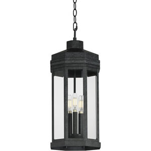 Wright 3 Light 9 inch Black Patina Outdoor Pendant