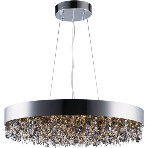 Mystic LED 30 inch Polished Chrome Single Pendant Ceiling Light in Mirror Smoke, 2.8, 22