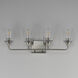 Hudson 4 Light 28.25 inch Satin Nickel Bath Vanity Wall Light in Clear
