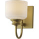 Bisque 1 Light 5.5 inch Natural Aged Brass Wall Sconce Wall Light