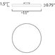 Trim LED 11 inch Black Flush Mount Ceiling Light