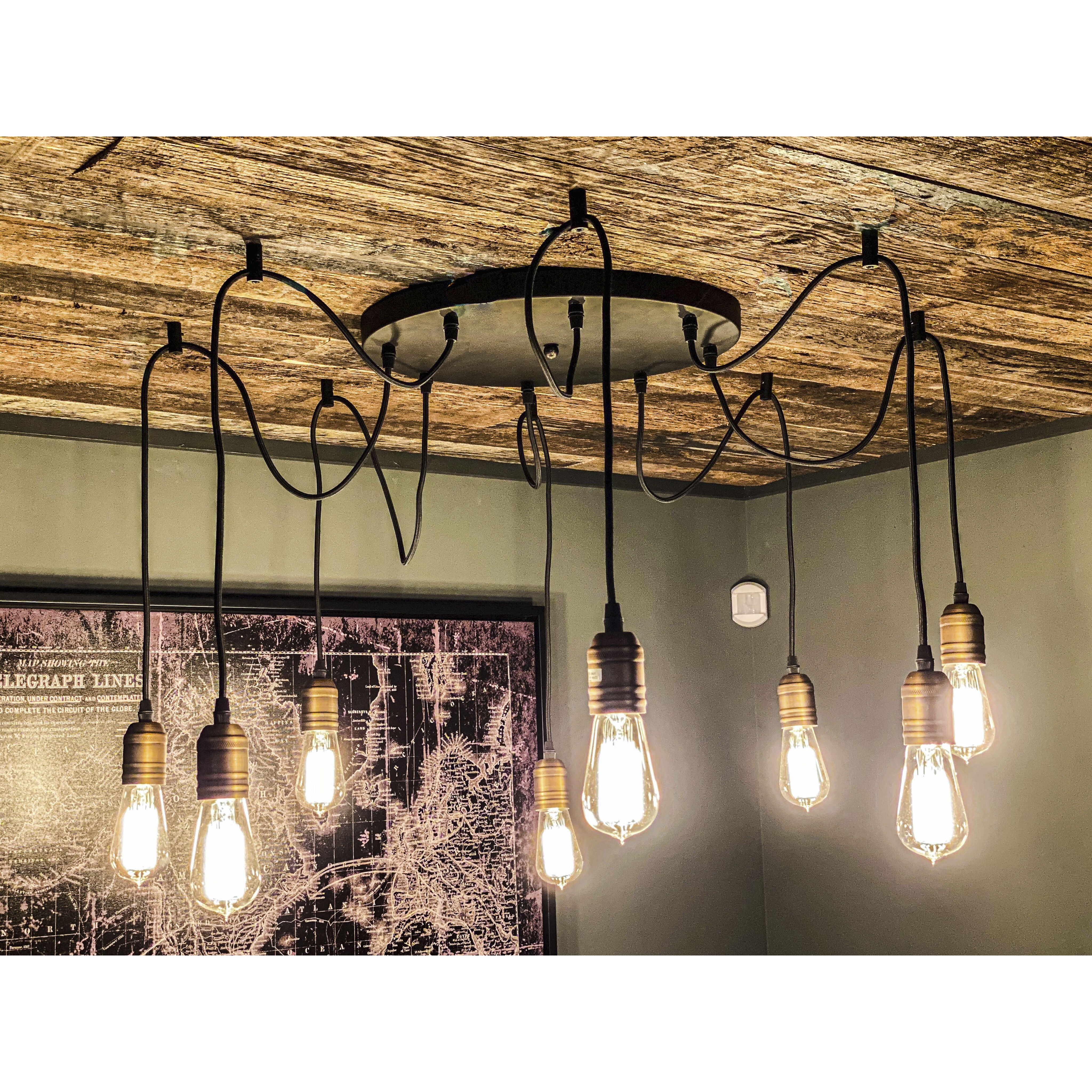 Black multi bulb ceiling light cheap