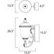 Carriage House DC 3 Light 26.5 inch Oriental Bronze Outdoor Wall Mount