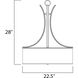 Orion 4 Light 22.5 inch Satin Nickel Single Pendant Ceiling Light