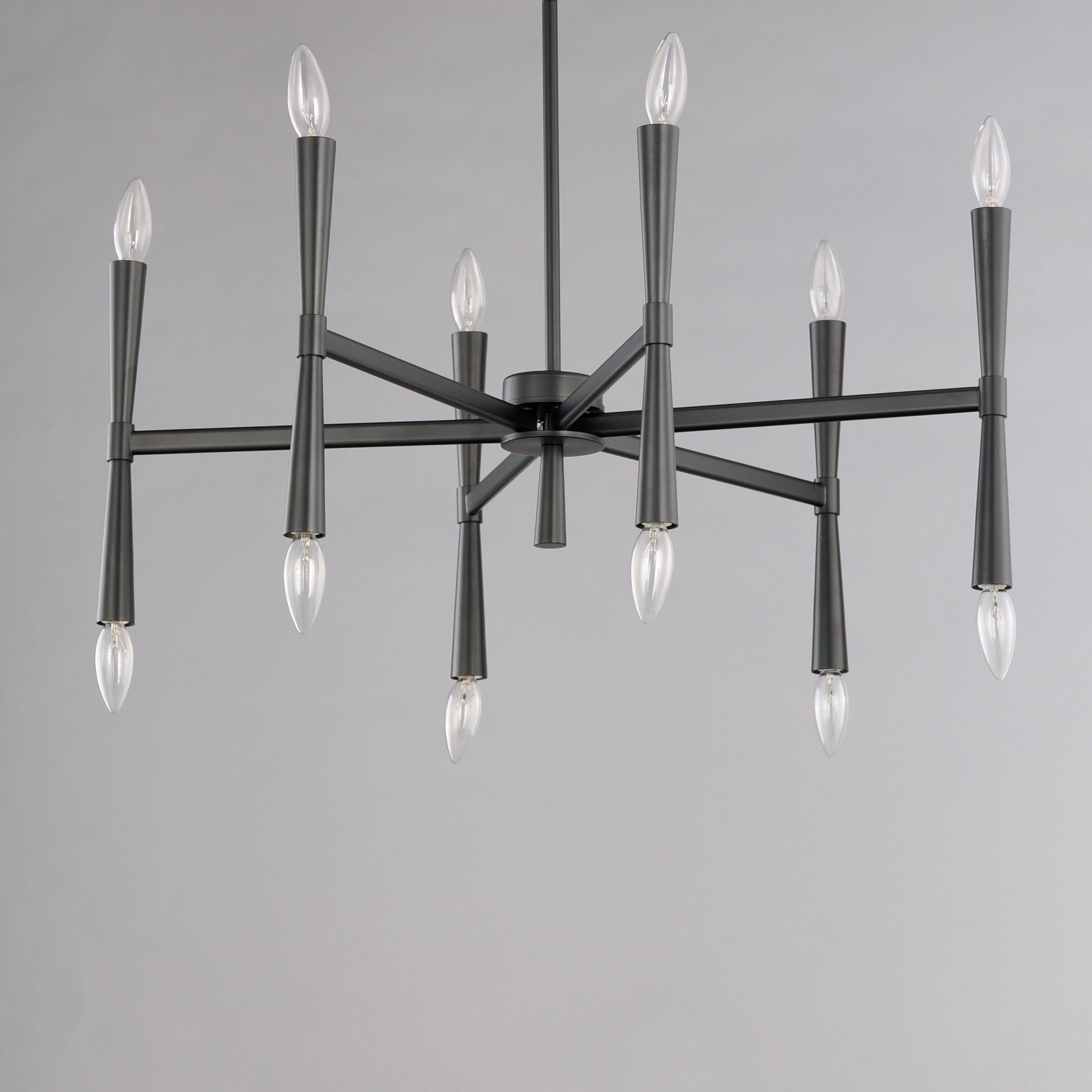 Rome 12 Light 29 inch Black Chandelier Ceiling Light