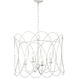Trellis 4 Light 19.25 inch Weathered White Multi-Light Pendant Ceiling Light