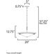 Helsinki 3 Light 20 inch Natural Aged Brass Single Pendant Ceiling Light