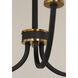 Charlton 3 Light 20 inch Black and Antique Brass Chandelier Ceiling Light in Antique Brass and Black