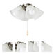 San Gabriel LED Satin Nickel Ceiling Fan Light Kit