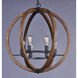 Bodega Bay 6 Light 30 inch Anthracite Single-Tier Chandelier Ceiling Light in Bulb Not Included
