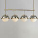 Duke LED 42 inch Satin Nickel and Satin Brass Linear Pendant Ceiling Light