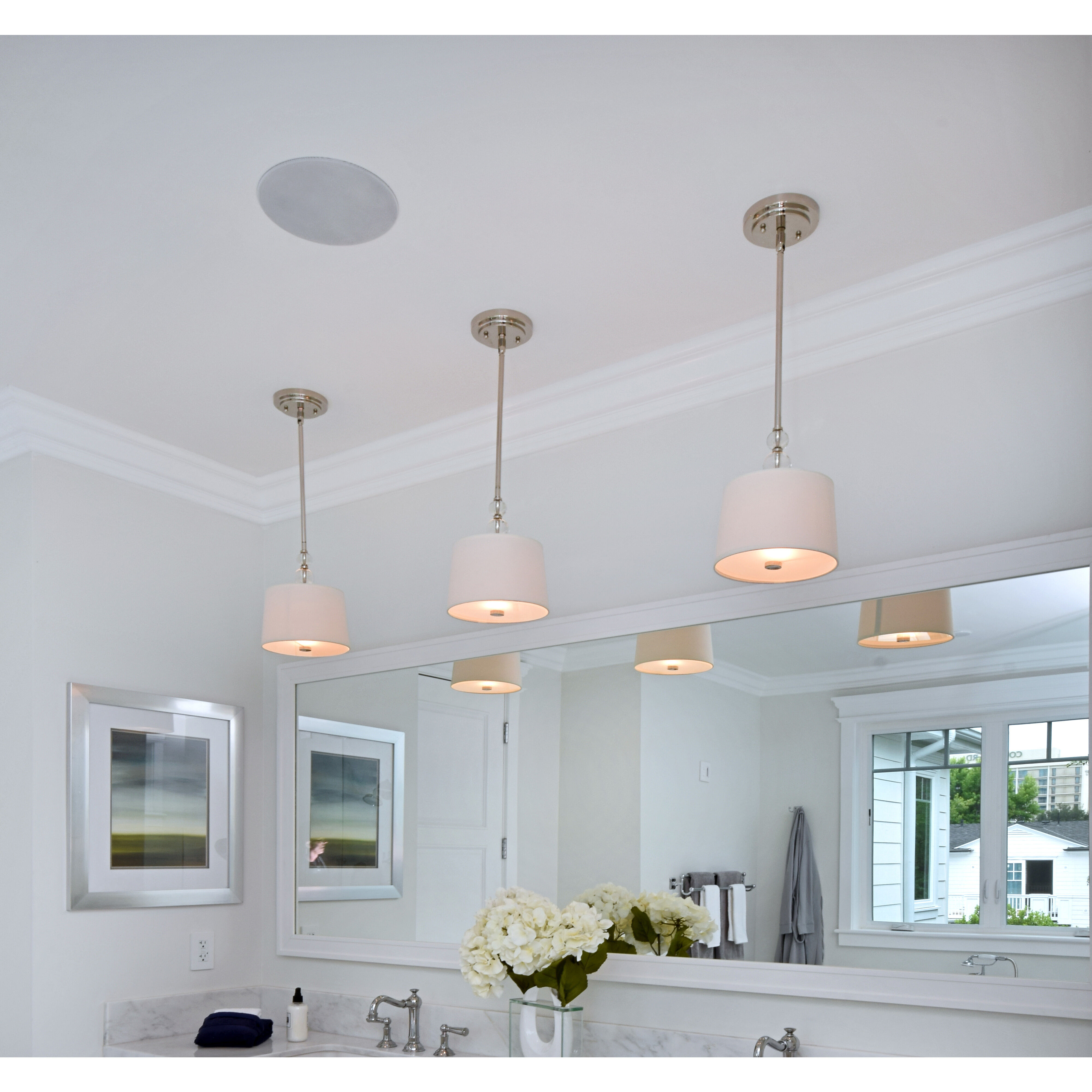 Rondo 1 Light 9 inch Polished Nickel Mini Pendant Ceiling Light