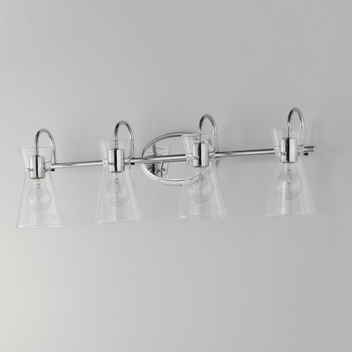 Ava 4 Light 30.7 inch Polished Chrome Bath Vanity Light Wall Light