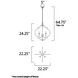 Crest 4 Light 22.25 inch Oil Rubbed Bronze and Antique Brass Chandelier Ceiling Light