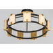 Radiant LED 26.75 inch Black and Gold Leaf Flush Mount Ceiling Light