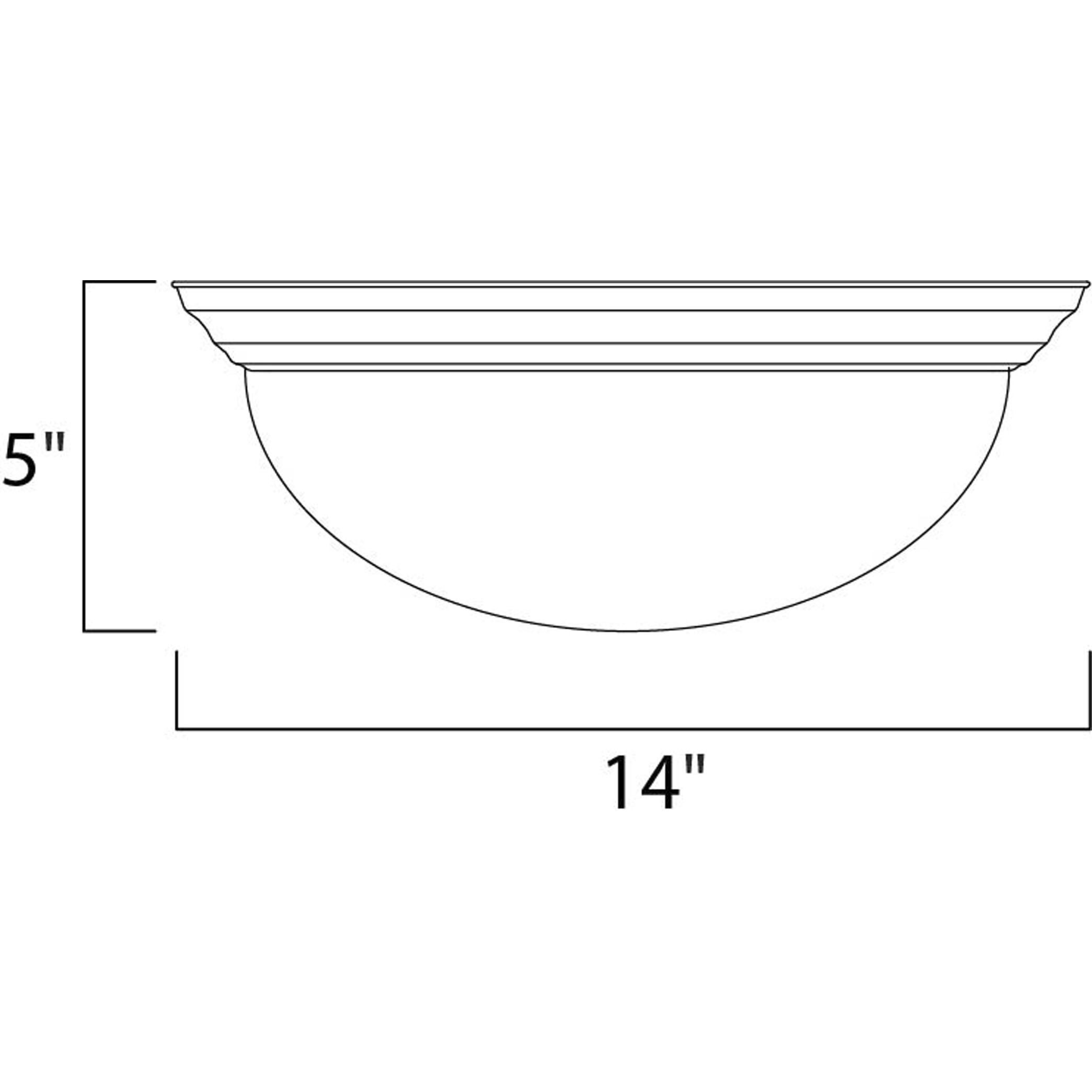 Essentials 585x 2 Light 14 inch Black Flush Mount Ceiling Light in Frosted