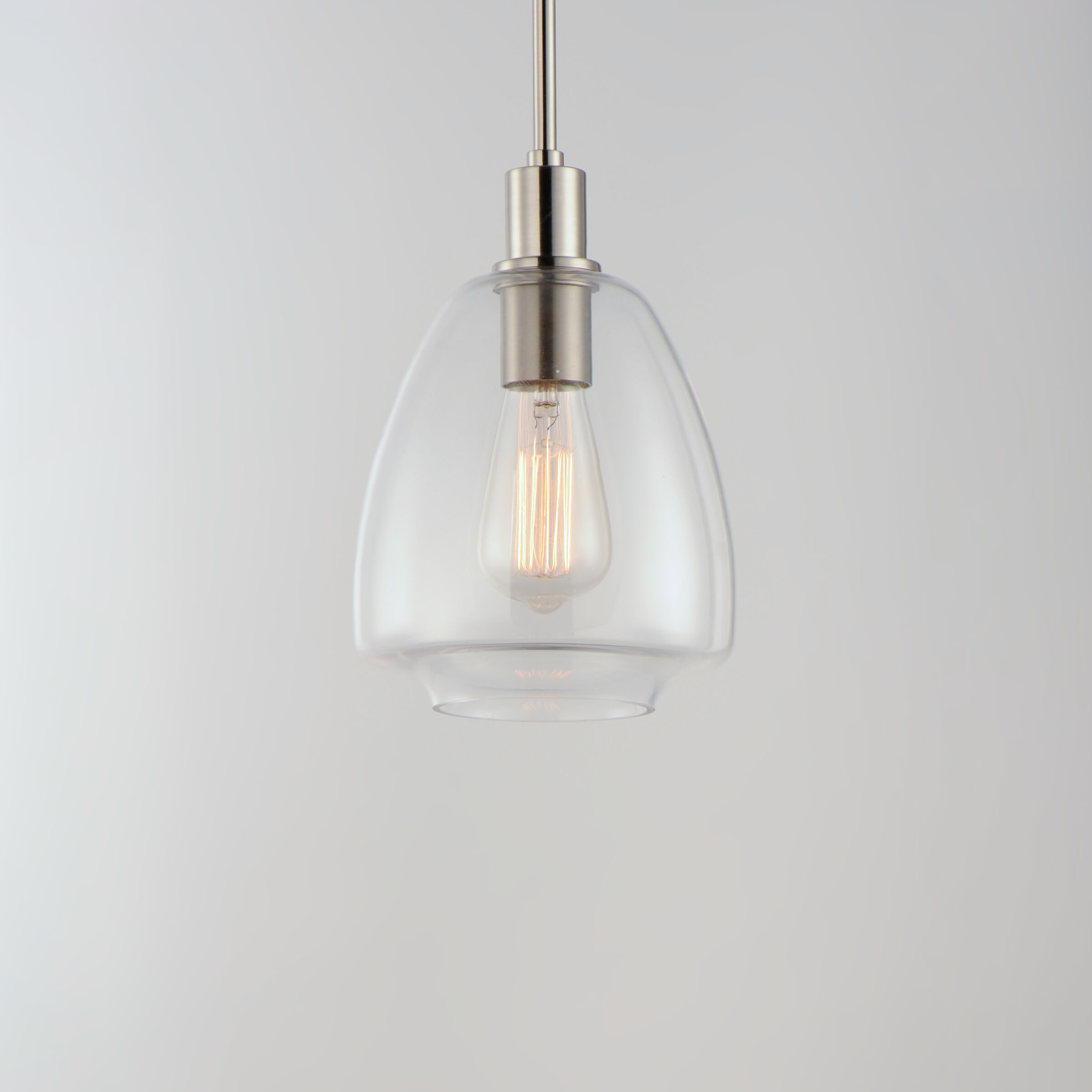 Babylon 1 Light 7.25 inch Satin Nickel Single Pendant Ceiling Light