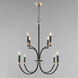 Charlton 8 Light 48 inch Black/Antique Brass Multi-Tier Chandelier Ceiling Light in Antique Brass and Black