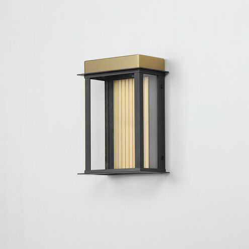 Rincon LED 10 inch Black / Gold Outdoor Wall Mount
