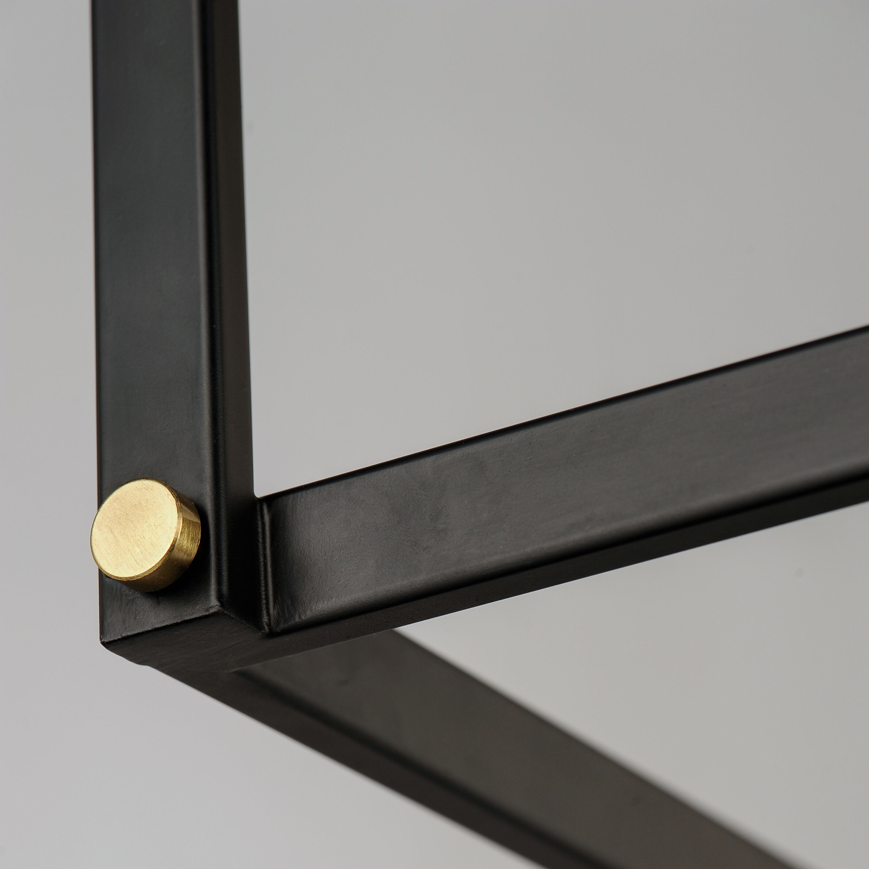 Capitol 4 Light 36 inch Black/Antique Brass Linear Pendant Ceiling Light