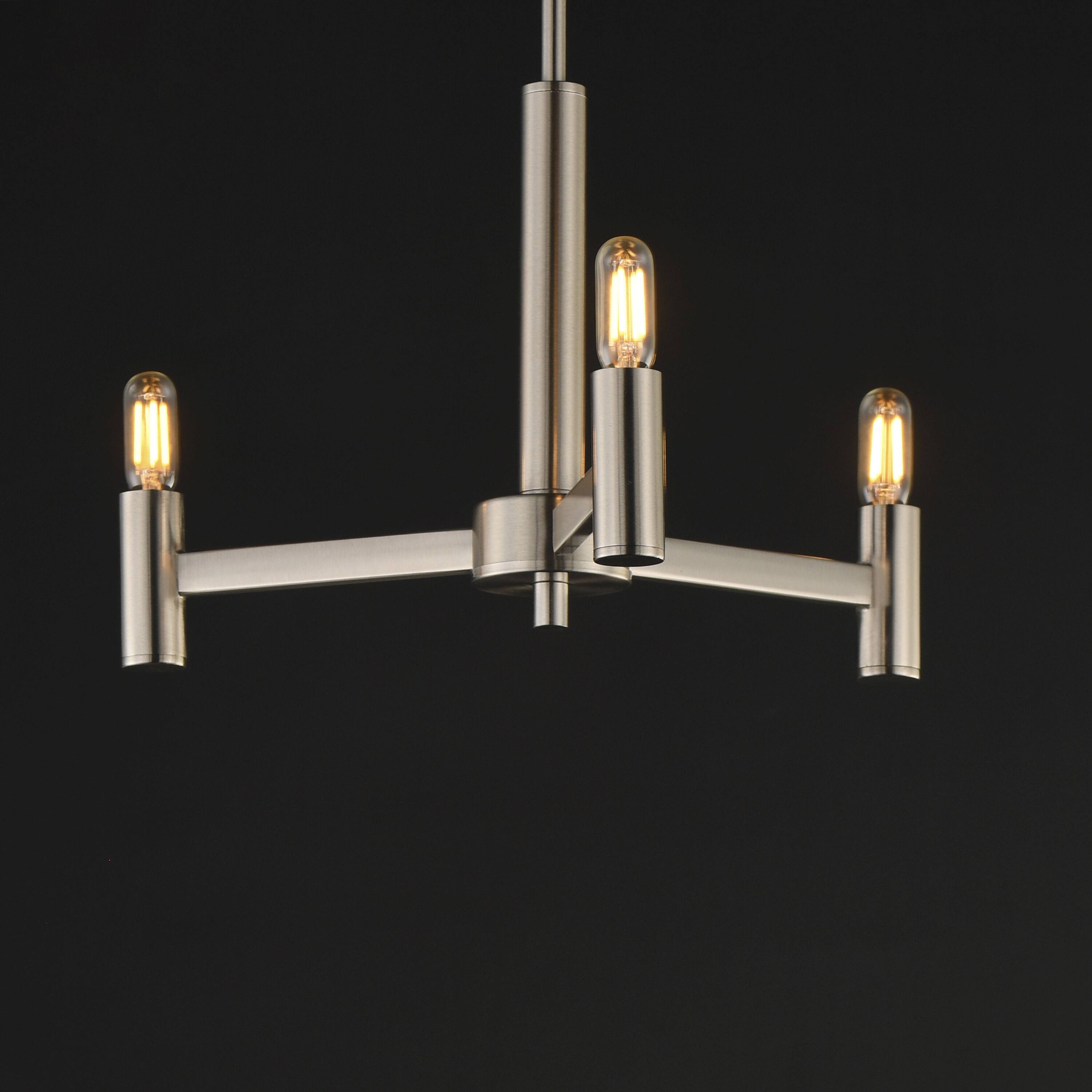 Emana 3 Light 16.25 inch Satin Nickel Chandelier Ceiling Light