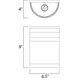 Arc 1 Light 9 inch Stainless Steel Outdoor Wall Mount