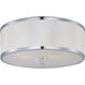 Metro 3 Light 15.75 inch Polished Chrome Semi-Flush Mount Ceiling Light