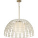 Macrame 1 Light 29.5 inch Gold Single Pendant Ceiling Light