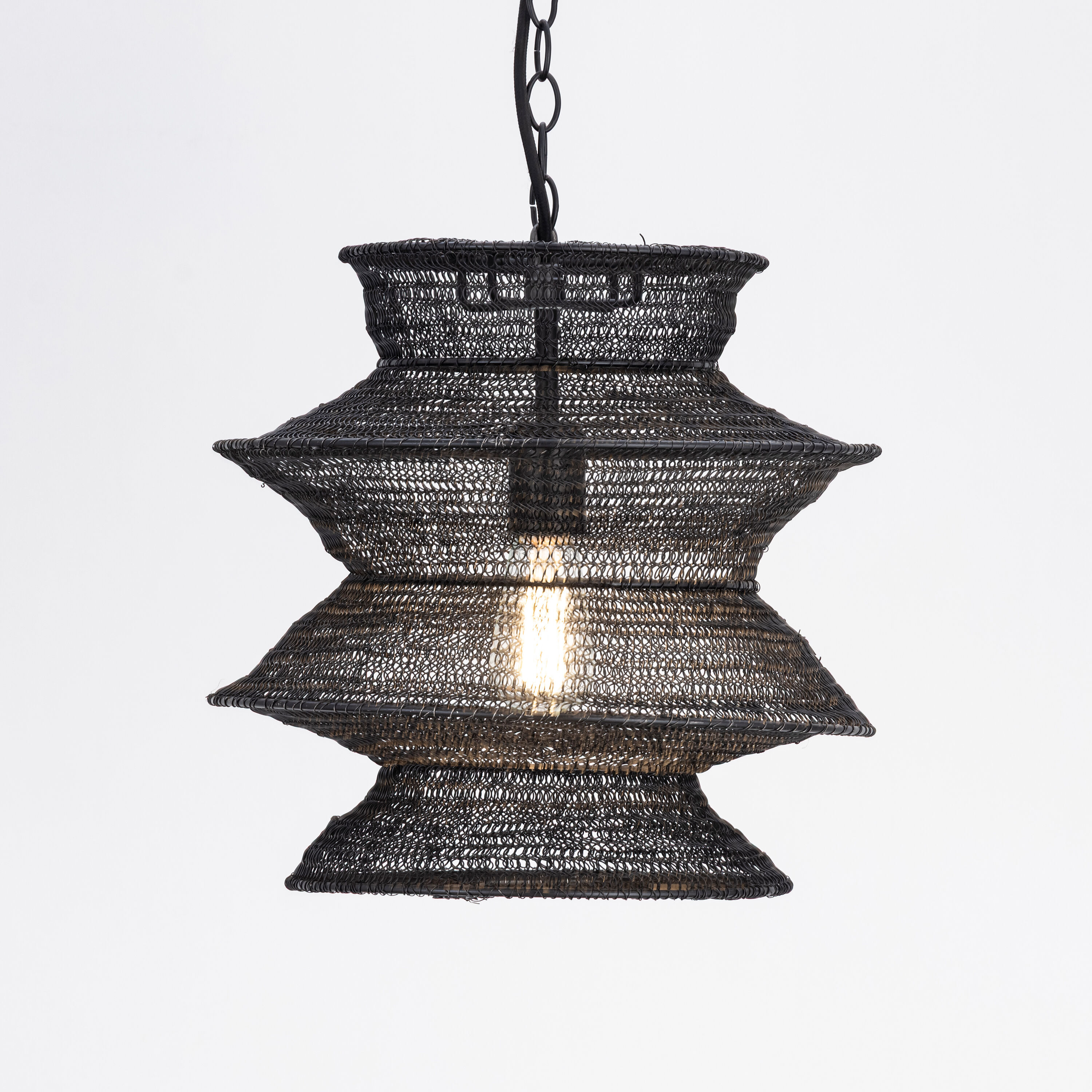 Krabi 1 Light 14 inch Black Single Pendant Ceiling Light