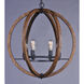 Bodega Bay 6 Light 30 inch Anthracite Single-Tier Chandelier Ceiling Light in Bulb Not Included