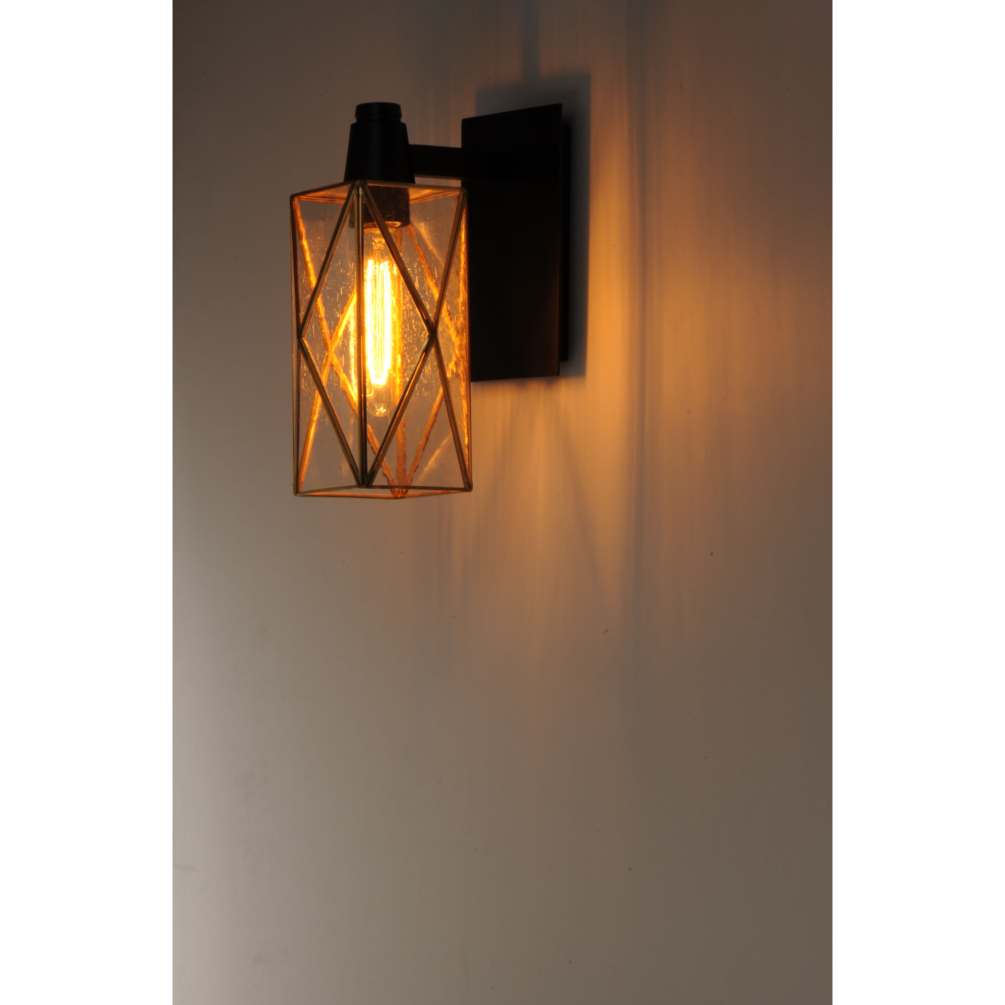 Norfolk 1 Light 13.25 inch Black/Burnished Brass Outdoor Wall Mount