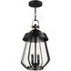 Mariner 2 Light 9.75 inch Black and Antique Brass Outdoor Pendant, Large