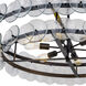 Loren 8 Light 42 inch Gunmetal Multi-Tier Chandelier Ceiling Light in Textured Clear