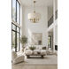 Bongo 5 Light 22 inch Natural Aged Brass Multi-Light Pendant Ceiling Light