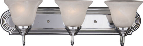 Essentials - 801x 3 Light 24 inch Polished Chrome Bath Light Wall Light in Marble