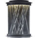 Bedazzle LED 14 inch Texture Ebony and Polished Chrome Outdoor Wall Mount