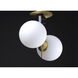 Vesper 2 Light 9.75 inch Satin Brass and Black Semi-Flush Mount Ceiling Light