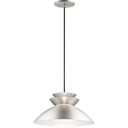 Nordic 1 Light 14 inch Brushed Platinum Single Pendant Ceiling Light