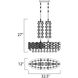 Cirque 12 Light 32.5 inch Polished Chrome Linear Pendant Ceiling Light