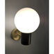 Vesper 1 Light 7.75 inch Satin Brass and Black Wall Sconce Wall Light