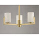 Dart 3 Light 22.25 inch Satin Brass Chandelier Ceiling Light