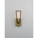 Wings 1 Light 5 inch Black and Satin Brass ADA Wall Sconce Wall Light