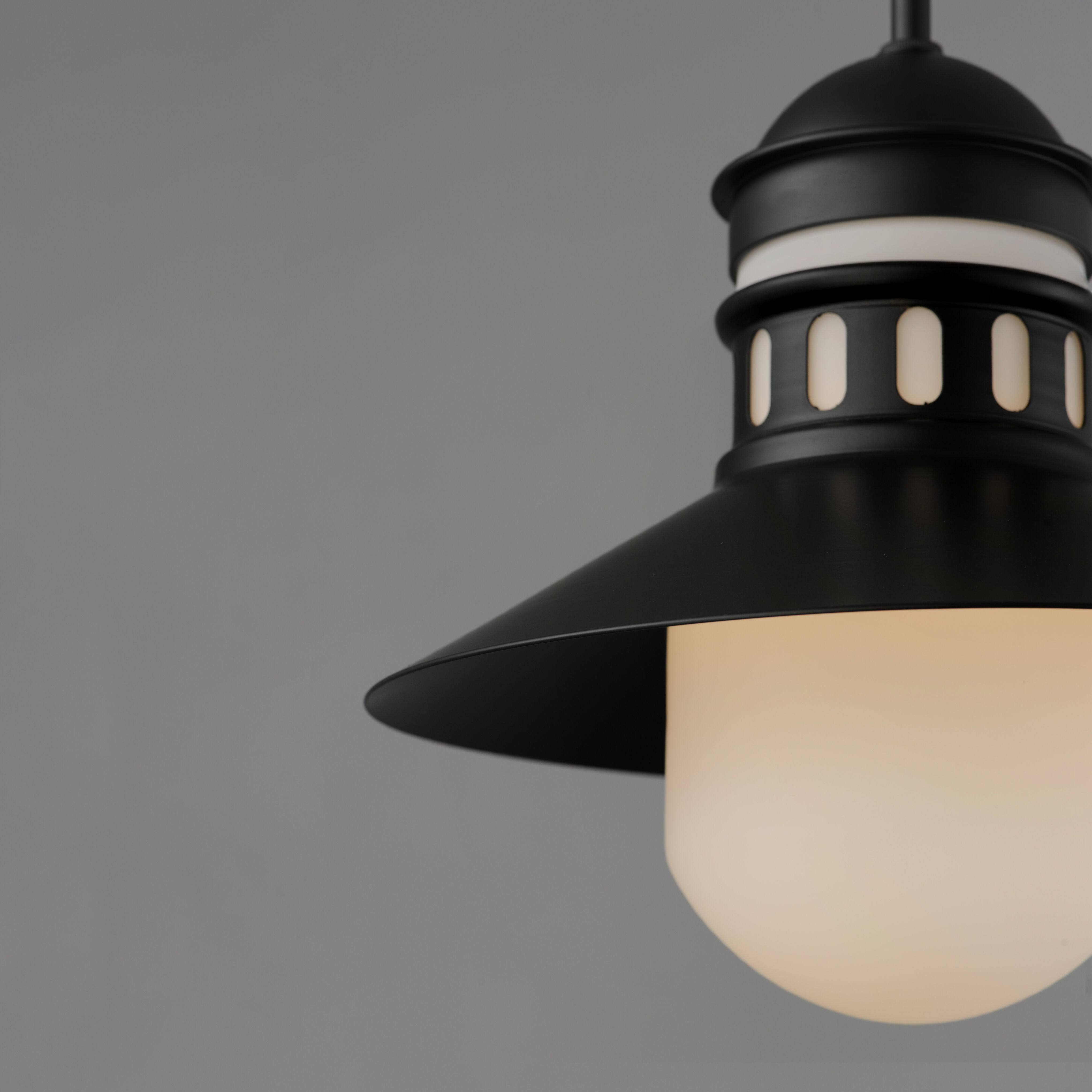 Admiralty 1 Light 12 inch Black Outdoor Pendant