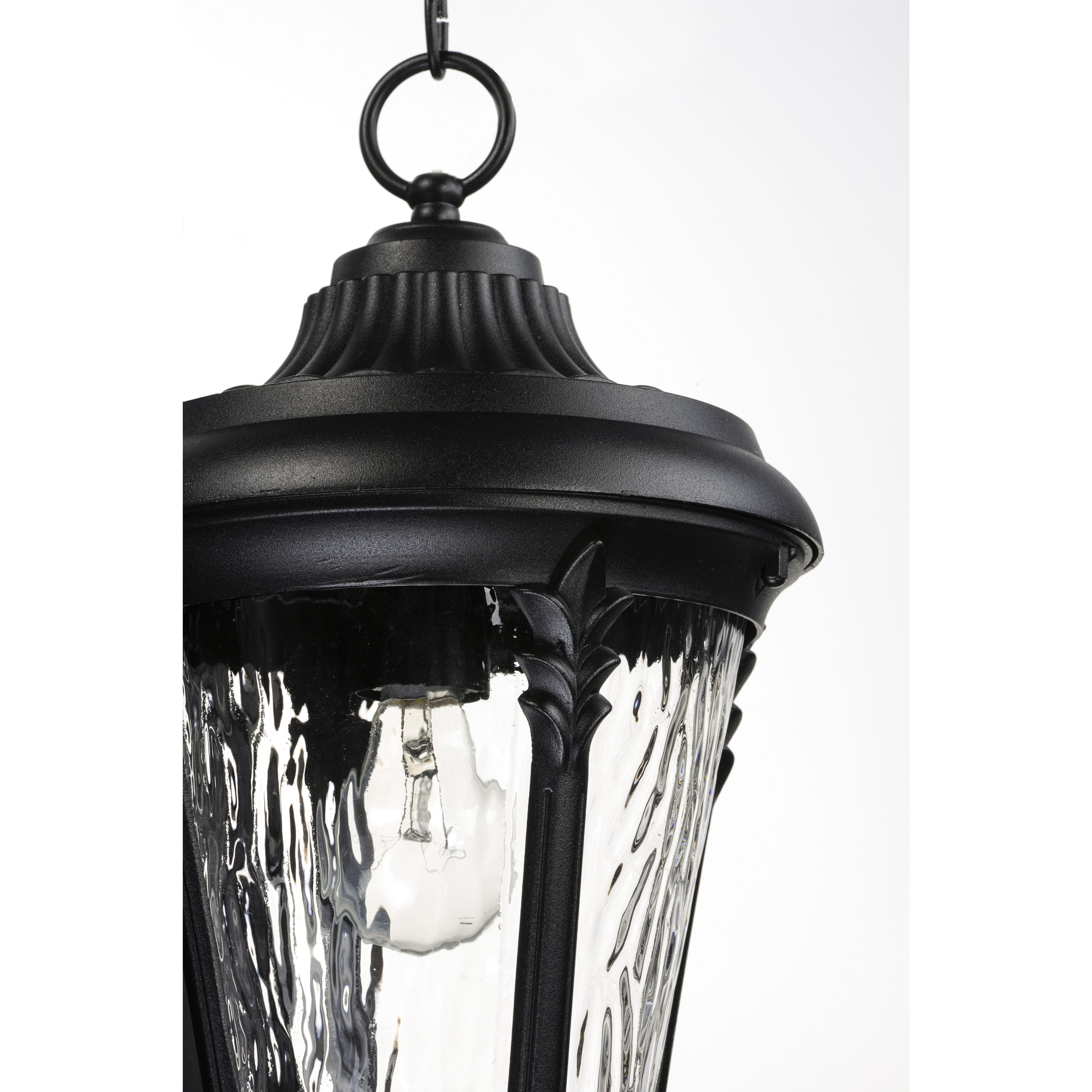 Sentry 1 Light 9 inch Black Outdoor Hanging Lantern