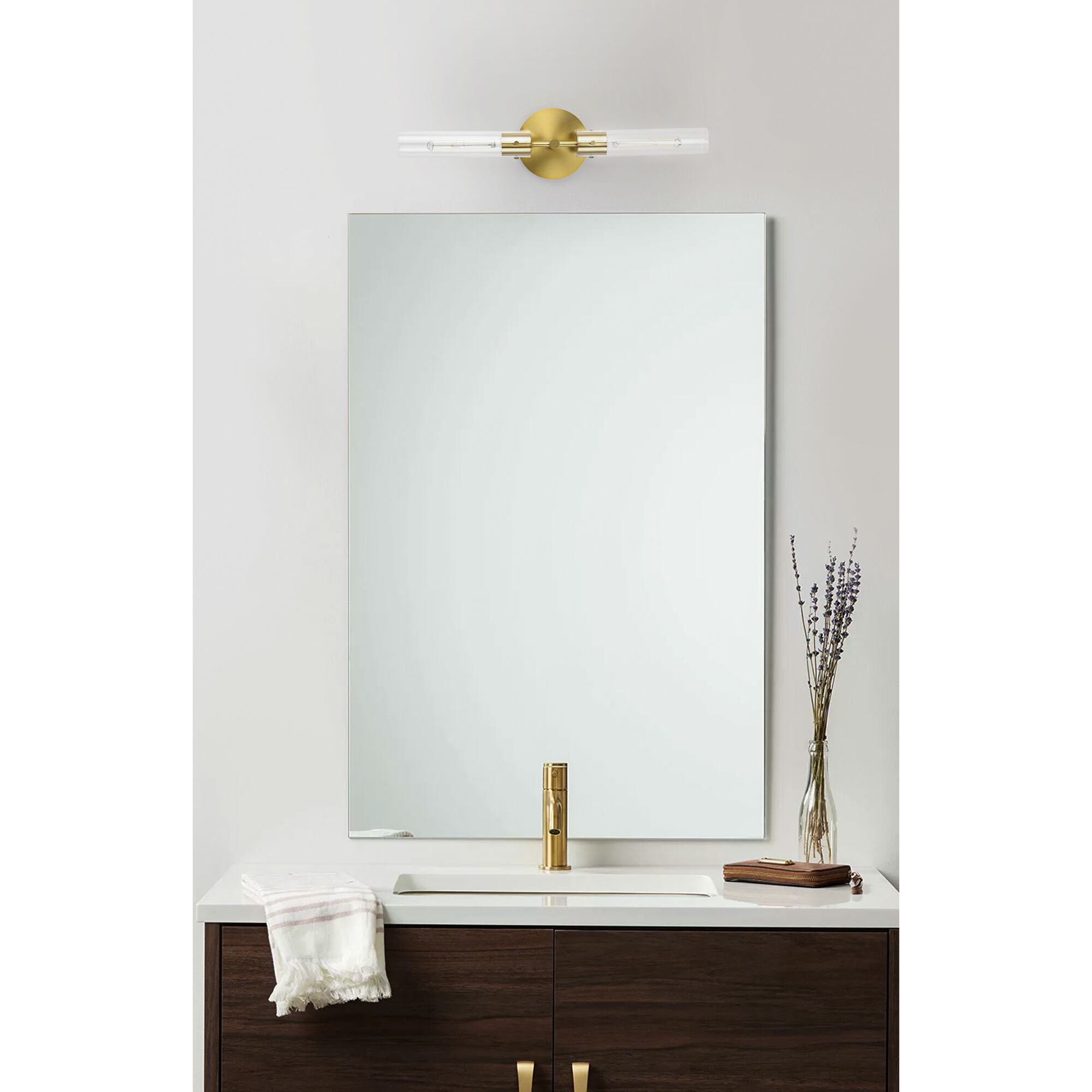 Equilibrium LED 6 inch Natural Aged Brass Wall Sconce Wall Light