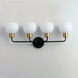 Coraline 4 Light 29.5 inch Bronze and Satin Brass Bath Vanity Wall Light in Bronze/Satin Brass
