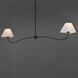 Saxon 2 Light 62 inch Oil Rubbed Bronze Linear Pendant Ceiling Light