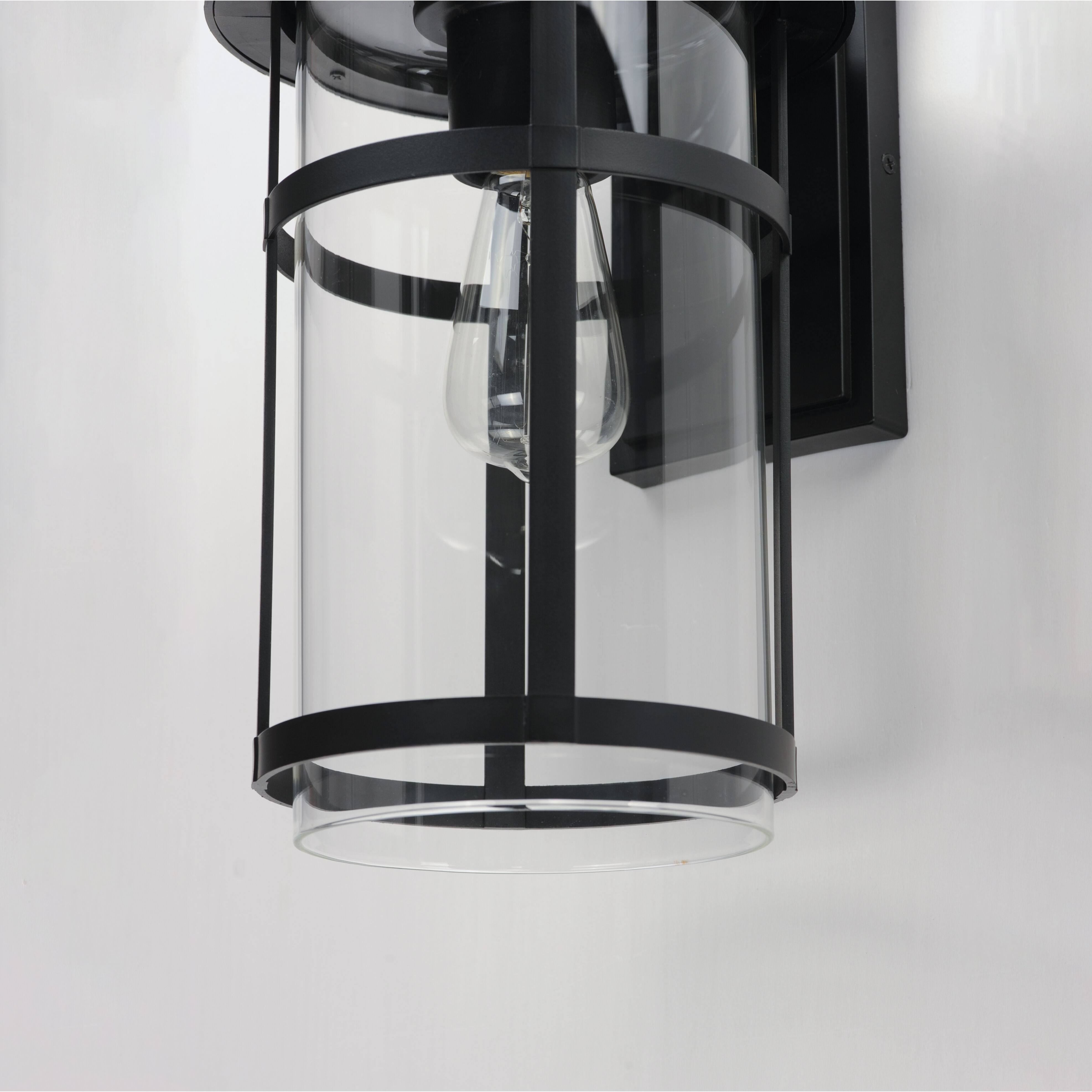 Clyde Vivex 1 Light 14 inch Black Outdoor Wall Mount